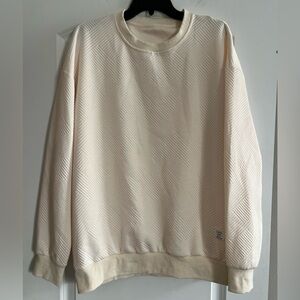 Cream Textured Sweatshirt